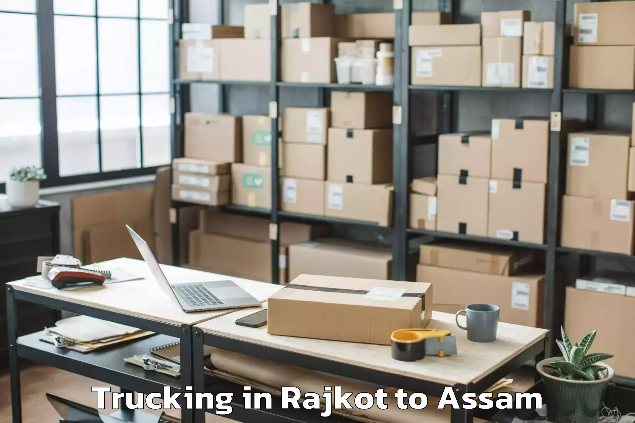 Hassle-Free Rajkot to Sarthebari Trucking